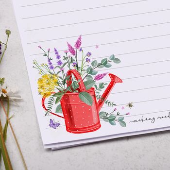 A5 Letter Writing Paper With Floral Garden Watering Can, 3 of 4