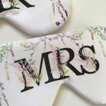 Personalised Mr And Mrs Couples Eye Mask Gift Set, 7 of 7