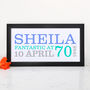 Personalised 70th Birthday Rectangular Framed Print, thumbnail 1 of 9