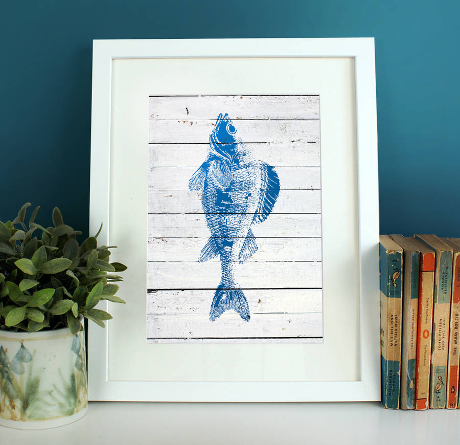 fish illustration print by over & over | notonthehighstreet.com