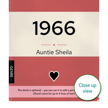 Personalised 60th Birthday Print 1966 Book Cover Gift, 5 of 12