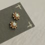 Opal Flower Stud Earrings, thumbnail 2 of 7