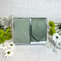 Dark Sage Woven Wedding Tie Set, thumbnail 2 of 6