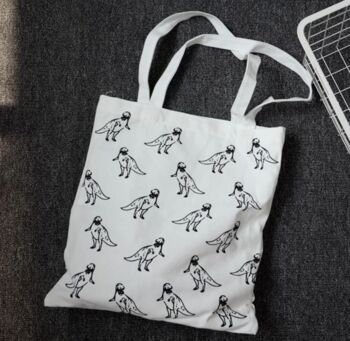 Canvas Abstract Cat Tote Bag For Friends, 4 of 7