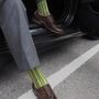 Pin Stripe Green Luxury Crew And Trainer Men’s Socks, thumbnail 6 of 6