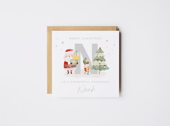 Personalised Son Initial Christmas Card *Fully Personalised, 4 of 4