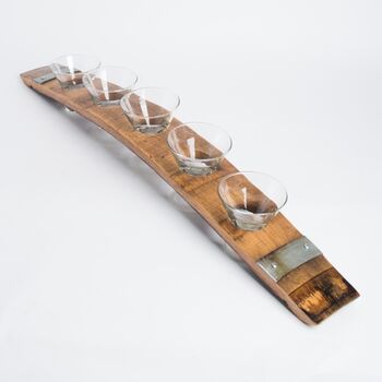 Wine Barrel Centerpiece Snack Dish With Glass, 3 of 4