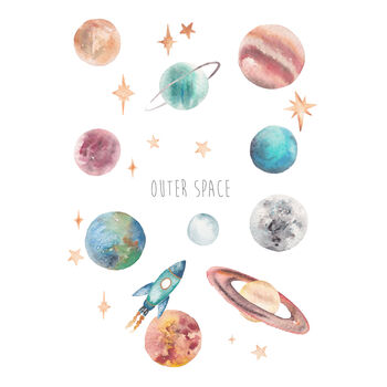 Personalised Planets Art Print, 4 of 5