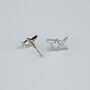 Sterling Silver Twinkling Star Stud Earrings, thumbnail 4 of 6