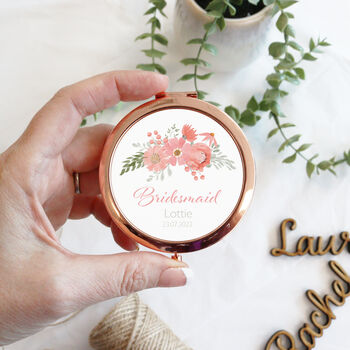 Personalised Bridal Party Compact Mirror, 2 of 7