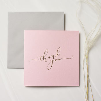 Calligraphy Thank You Cards Pack Of Five By Skinny Malink ...