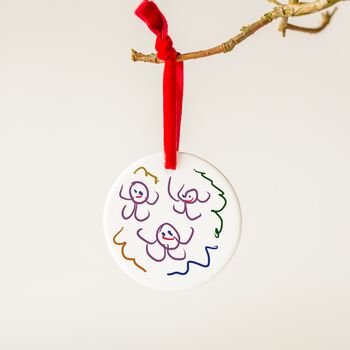 Personalised Christmas Decoration With Child's Drawing, 10 of 12