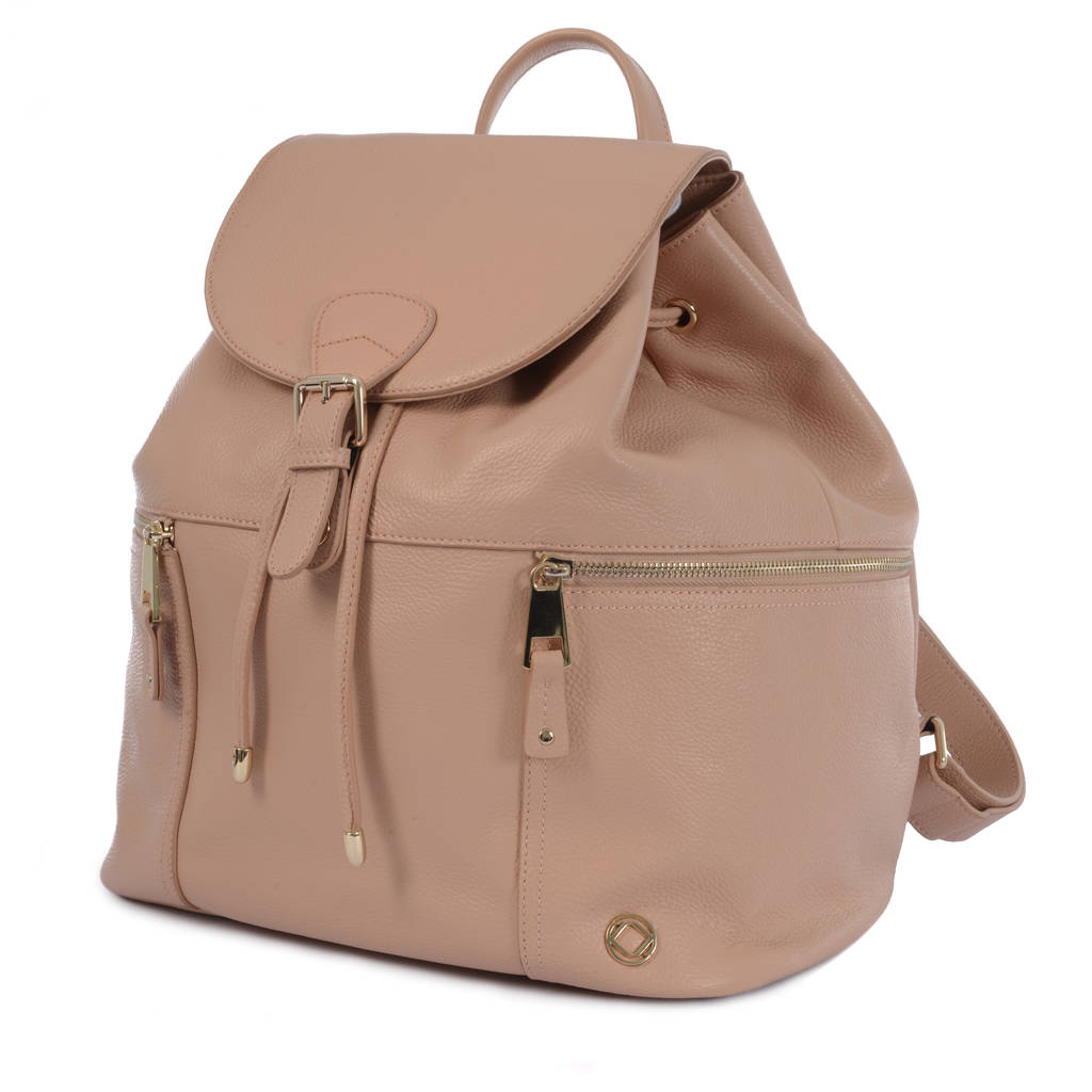 personalised thor leather baby changing backpack by kerikit