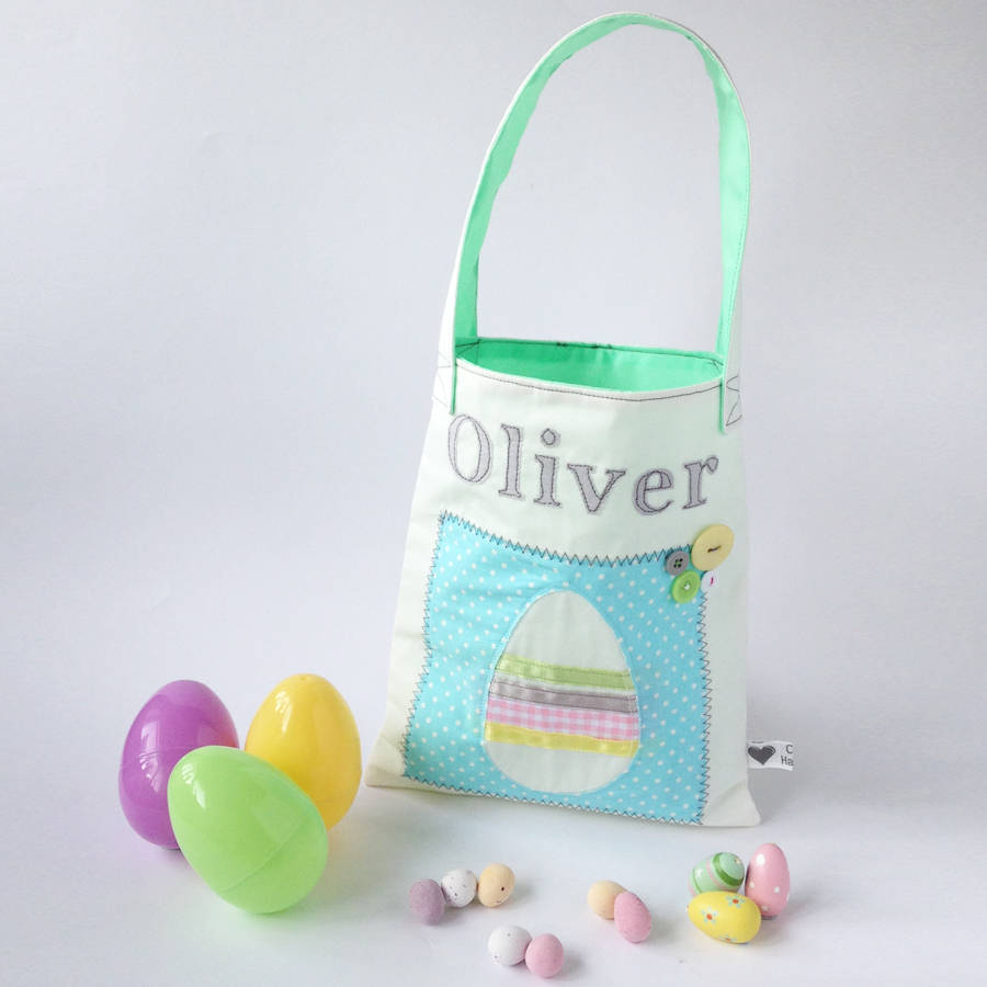 personalised easter egg bag by cherish handmade