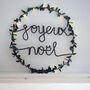 Joyeux Noël Holly Wreath Light, thumbnail 2 of 5