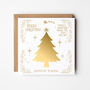 Gold Christmas Tree Scratch Reveal Card Diy Or Pre Printed Message, thumbnail 3 of 6