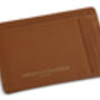 Tan Saffiano Leather Card Holder With Rfid Protection, thumbnail 2 of 5