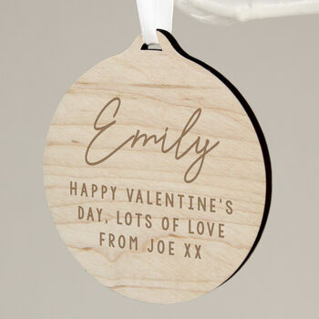 Personalised Any Message Wooden Christmas Decoration, 2 of 3