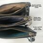 Fair Trade Leather Zip Coin Purse Contrast Lining, thumbnail 4 of 12