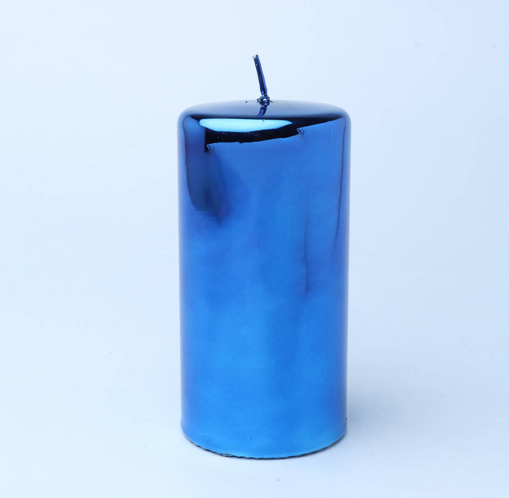 Blue Glass Effect Candles By G Decor By G Decor