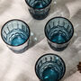 Set Of Four Sapphire Blue Glass Tumblers, thumbnail 5 of 8