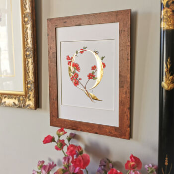 Q Is For Quince Illuminated Botanical Print, 5 of 6