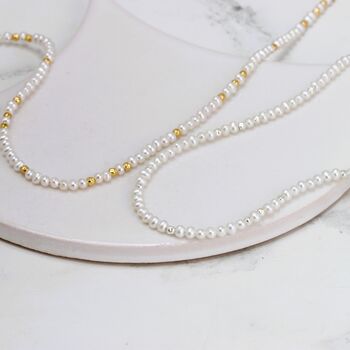Dainty Freshwater Pearl Beaded Necklace, 8 of 12