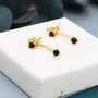 Sterling Silver Double Black Cz Ear Jacket, thumbnail 5 of 12