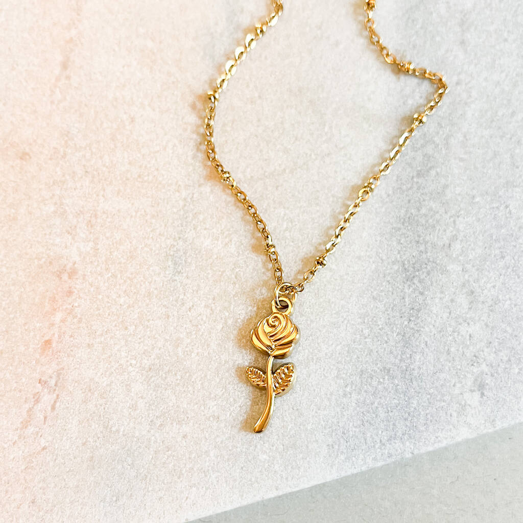 Actually Romantic Rose Pendant Necklace