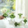 Set Of Five Glass Mushroom Bud Vases, thumbnail 1 of 3