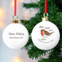 Personalised Robins Appear Memorial Bauble, thumbnail 3 of 5