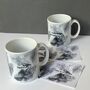 Autumn Leaves Handmade Print Personalised Mug, thumbnail 7 of 12
