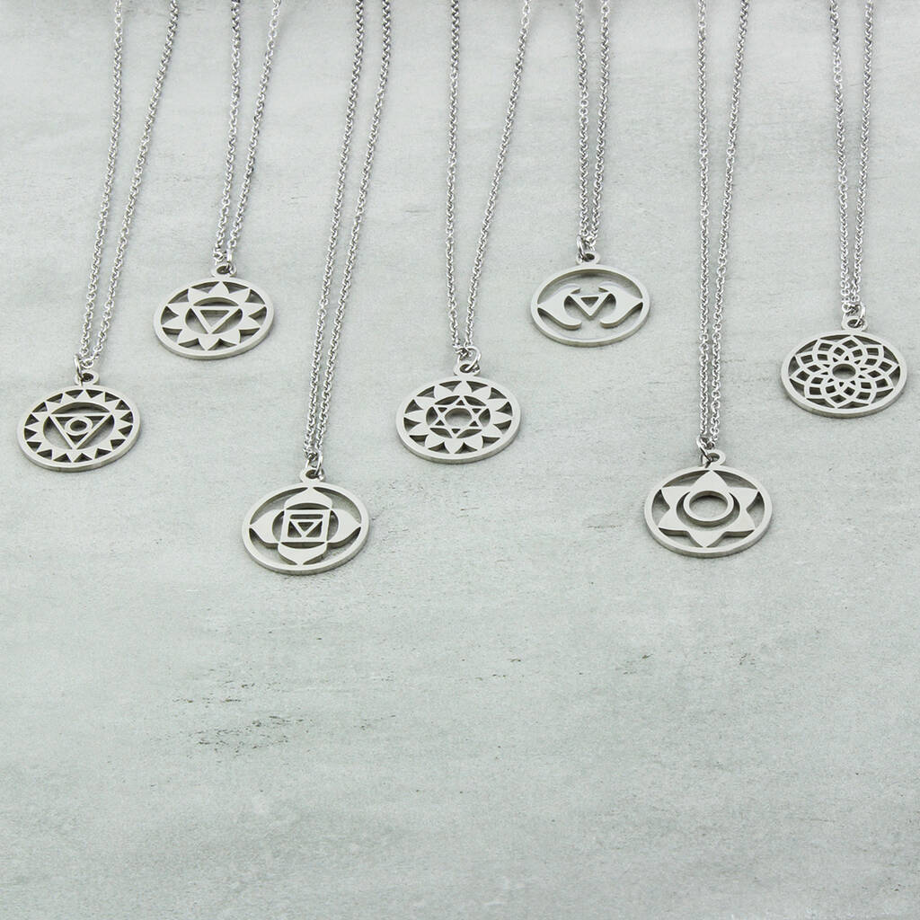 Silver Chakra Pendant Necklace By Charlie Boots | notonthehighstreet.com