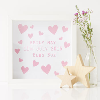 Personalised New Baby Framed Print, 2 of 7