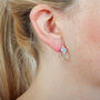 Sterling Silver Gemstone Hoop Earrings, thumbnail 1 of 12