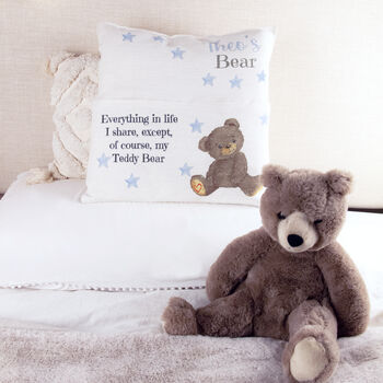 Personalised Child's Cushion With Teddy Bear, 6 of 6