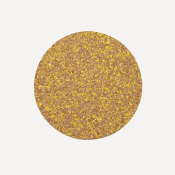 Yellow Round Speckled Cork Placemat, 2 of 4