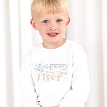 Mini Flyer/ First Time Flyer Personalised Embroidered Holiday Airport Hoodie Jumper, 4 of 7
