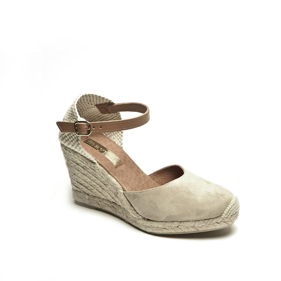 cream suede wedge espadrilles, low or high heel by espadrille ...