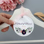 Personalised White Wedding Hanger Tag Purple, thumbnail 2 of 7