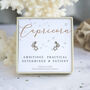 Sterling Silver And Cz Zodiac Earrings – Capricorn, thumbnail 1 of 6
