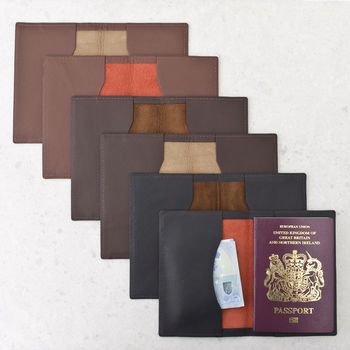 Leather Passport Travel Wallet, 2 of 11