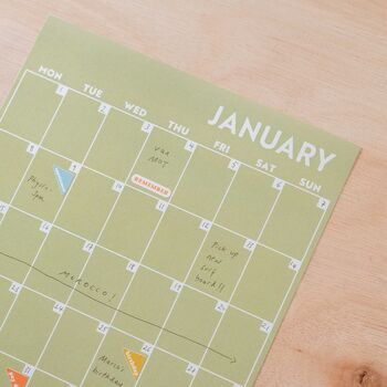 A4 Monthly Undated Wall Planner | 12 Pages | Surf, 3 of 10