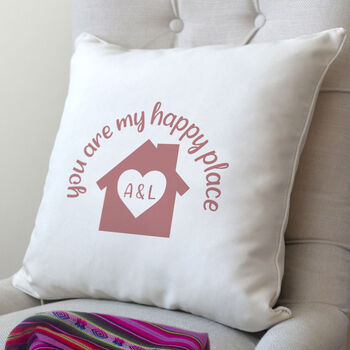 Personalised You Are My Happy Place Cushion, 5 of 6