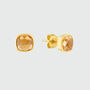 Brooklyn Citrine And Gold Plated Stud Earrings, thumbnail 2 of 4