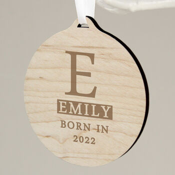Personalised Initial Round Wooden Decoration, 2 of 4