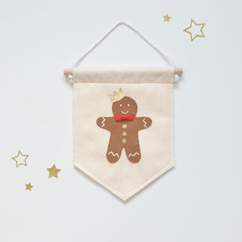Gingerbread Banner Christmas Decoration, 6 of 8