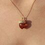 18ct Gold Plated Baltic Amber Acorn Necklace, thumbnail 3 of 10