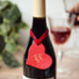 Personalised Leather Reusable Heart Bottle Tag, thumbnail 3 of 3