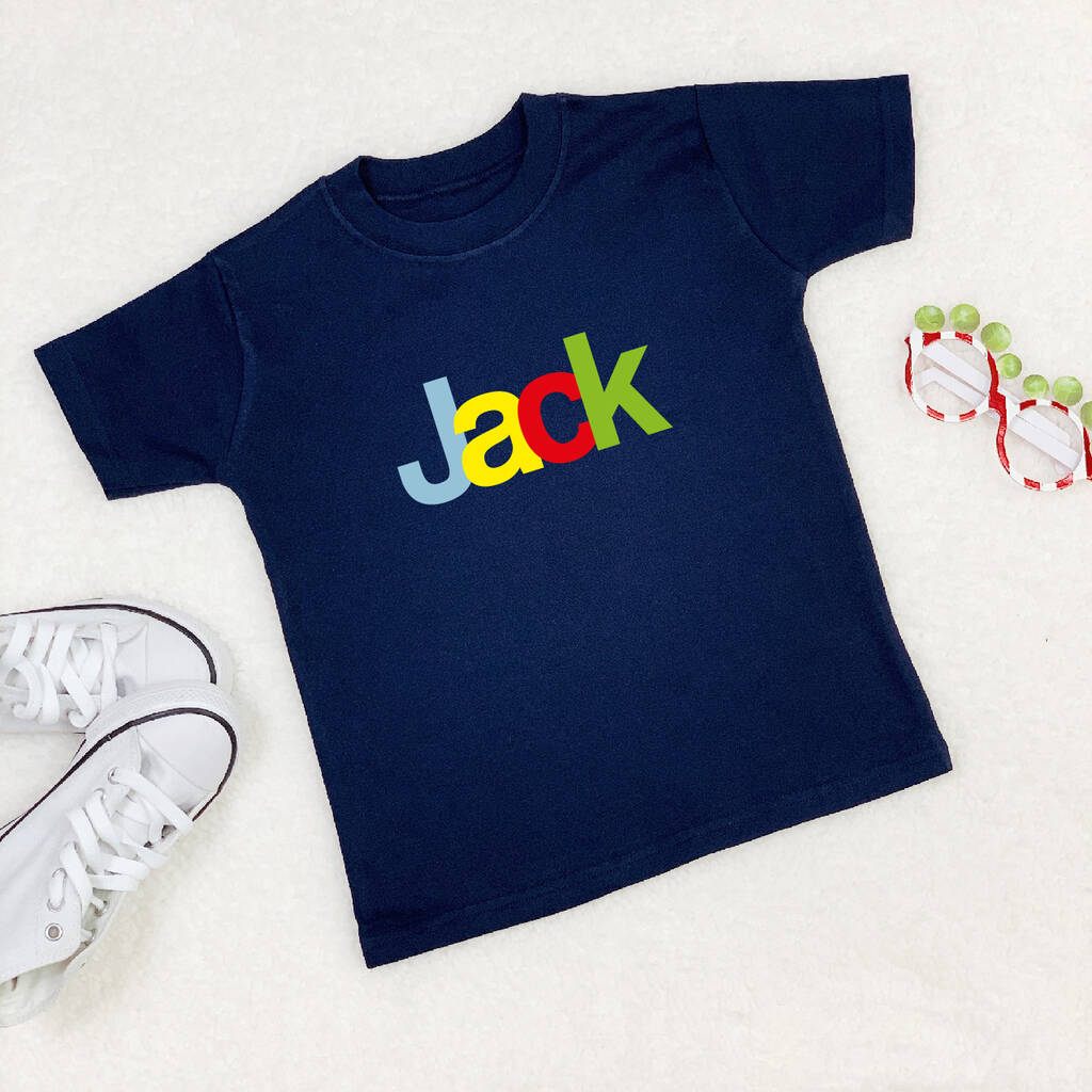 Personalised Multicoloured Kids T Shirt, 1 of 5